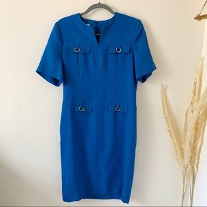 ❤️ Vintage Henry-Lee Blue Dress Union Made Rayon Blend